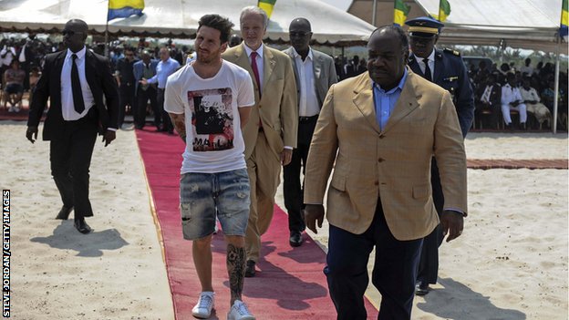 Lionel Messi visits Gabon