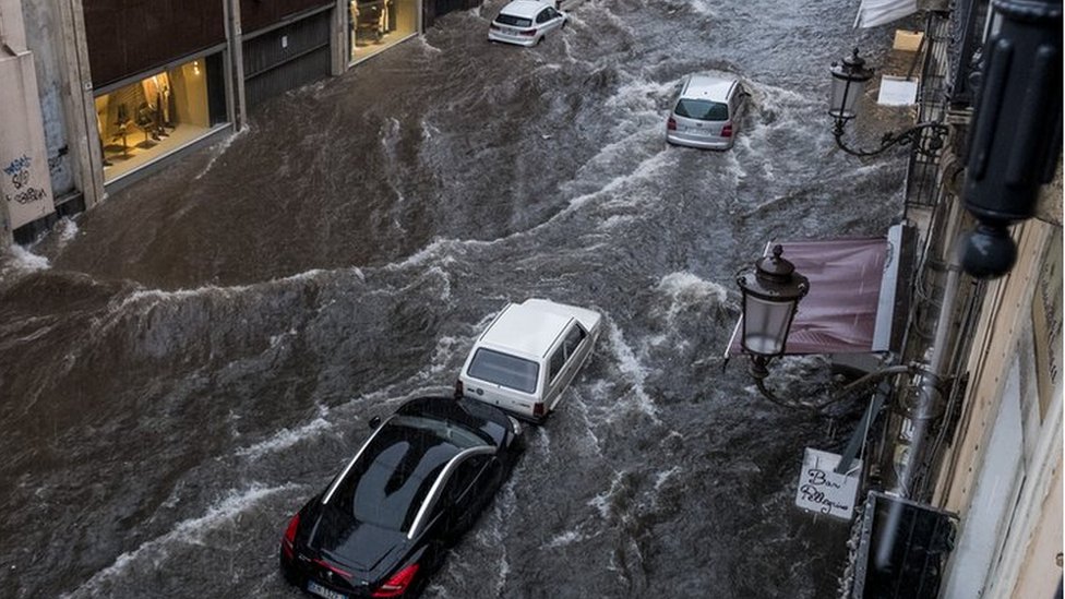Sicily flooding Rare Medicane hits southern Italy CBBC Newsround