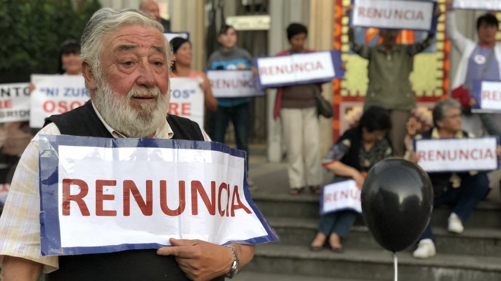 Protesta contra el obispo barros en Osorno. Foto: Francisco Jiménez de la Fuente