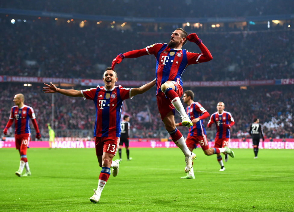 Frank Ribery celebra un gol