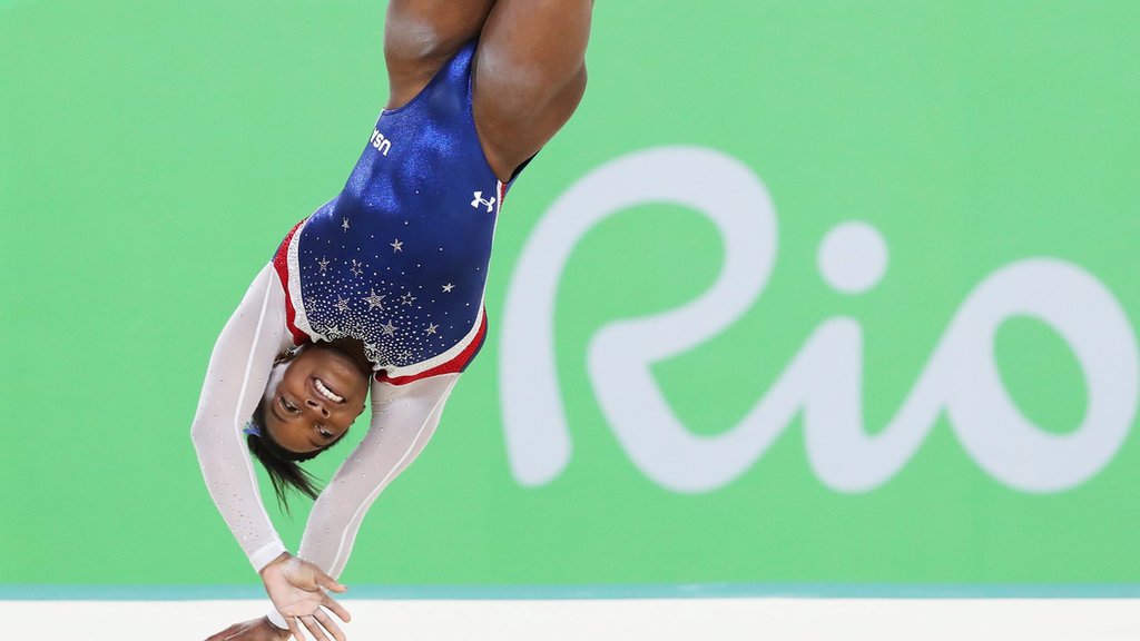 Simone Biles Wins All Around Gymnastics Gold In Rio Cbbc Newsround