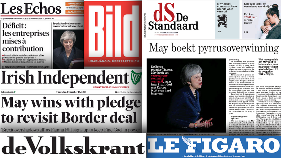 European media unimpressed by May confidence vote