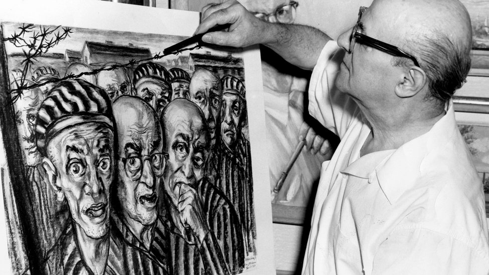 Em 11 desenhos, a tragédia de Auschwitz contada por artista que