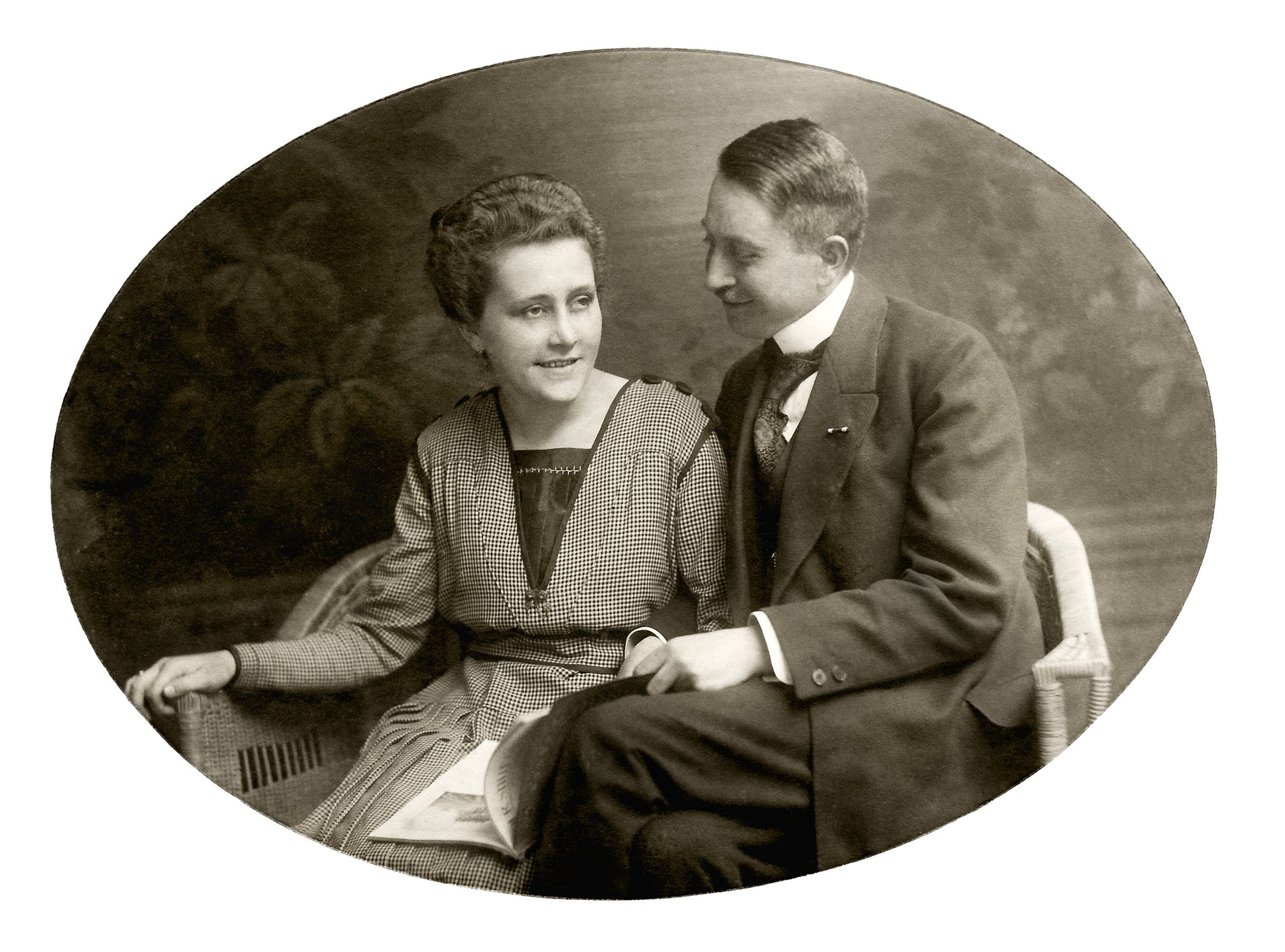 Foto de boda de Karl Niemann y su mujer.