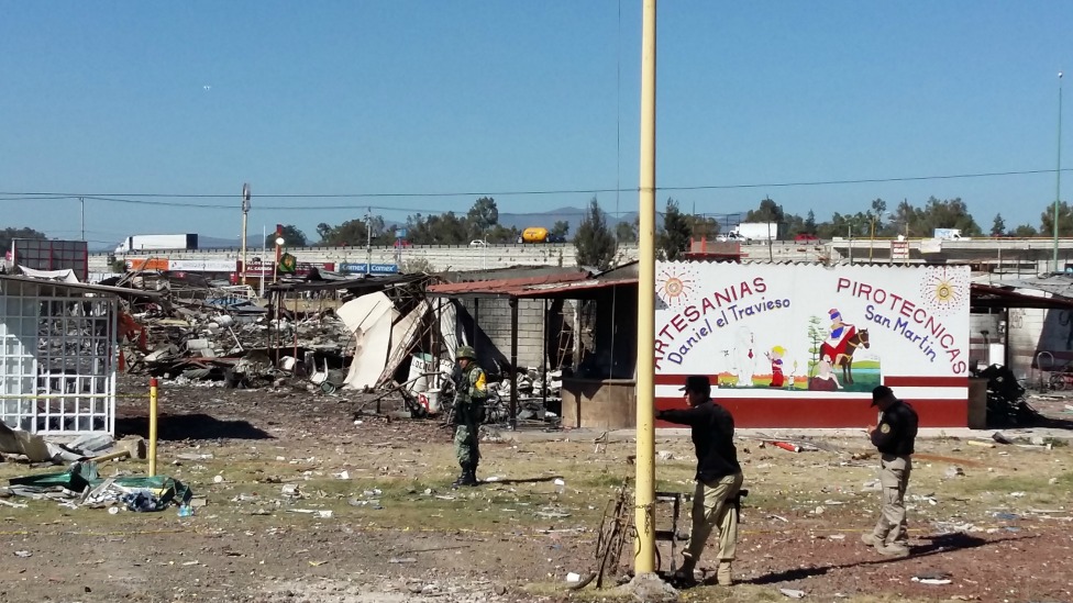 La mayoría de los habitantes del municipio de Tultepec se dedican a la pirotecnia.