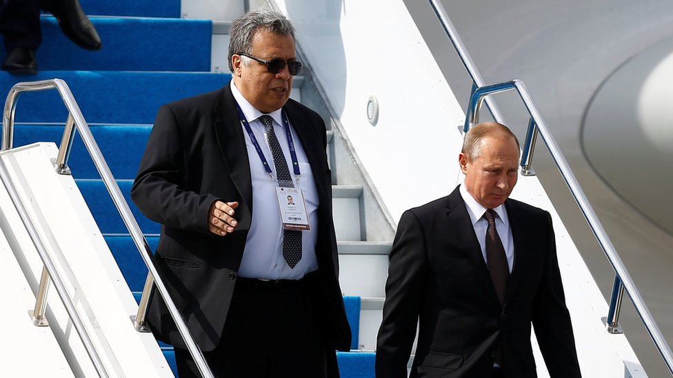 Andrei Karlov y Vladimir Putin.