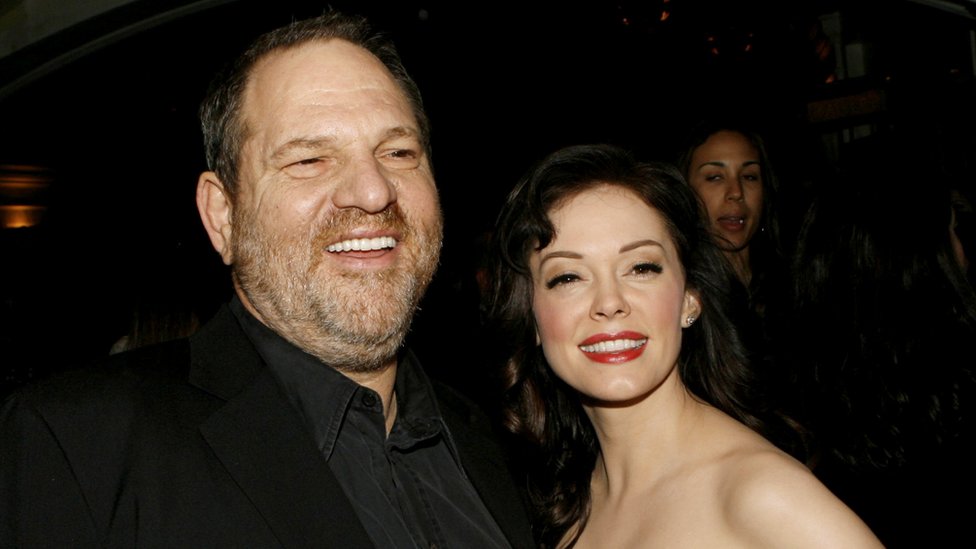 Harvey Weinstein y Rose McGowan