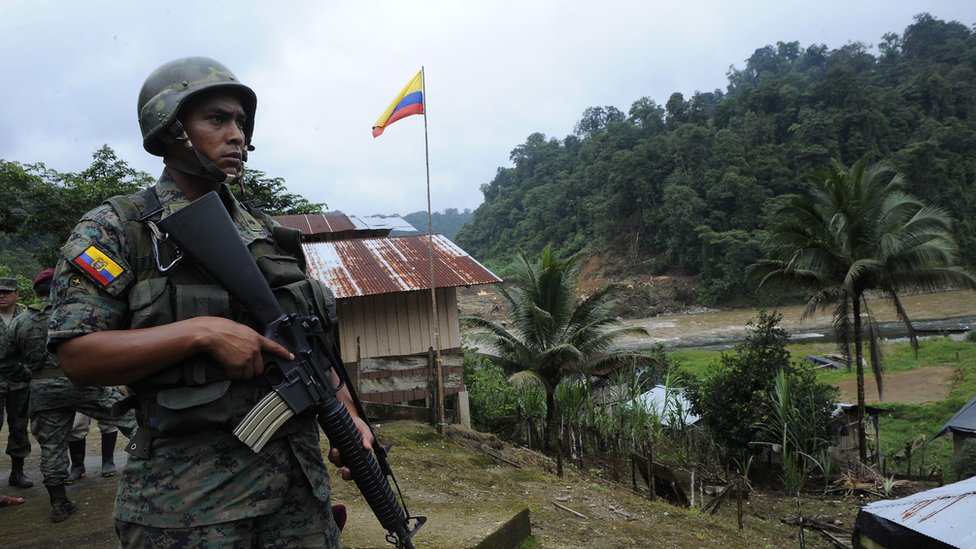 Soldado ecuatoriano en Carchi.