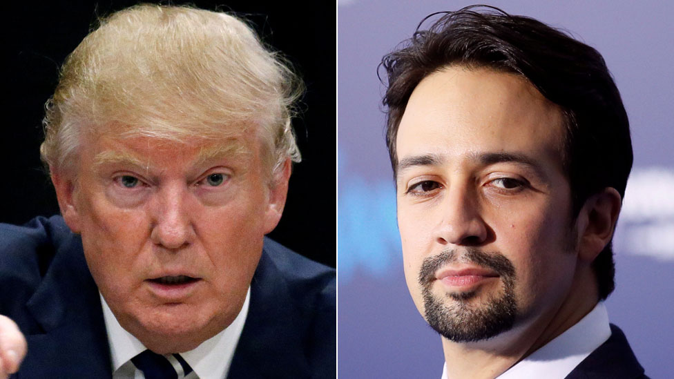 Donald Trump welcome at Hamilton, says Broadway musical's creator