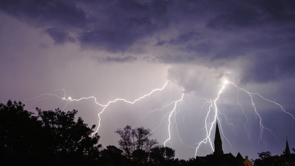 Thunderstorm warning in force for parts of Wales