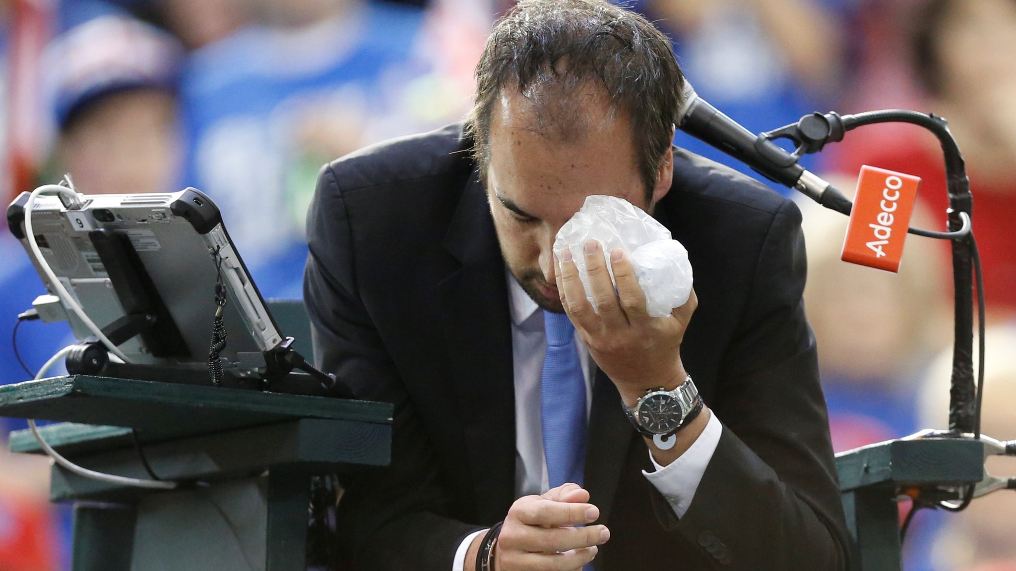 Ref Hit Player In Eye With Flag at Roland Hutchcraft blog