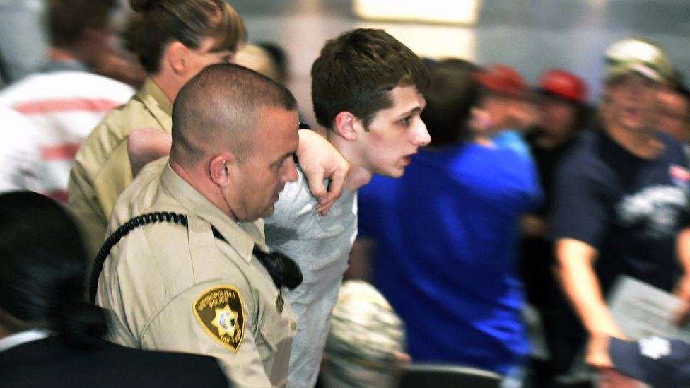 Mother's fears for son arrested at Donald Trump rally