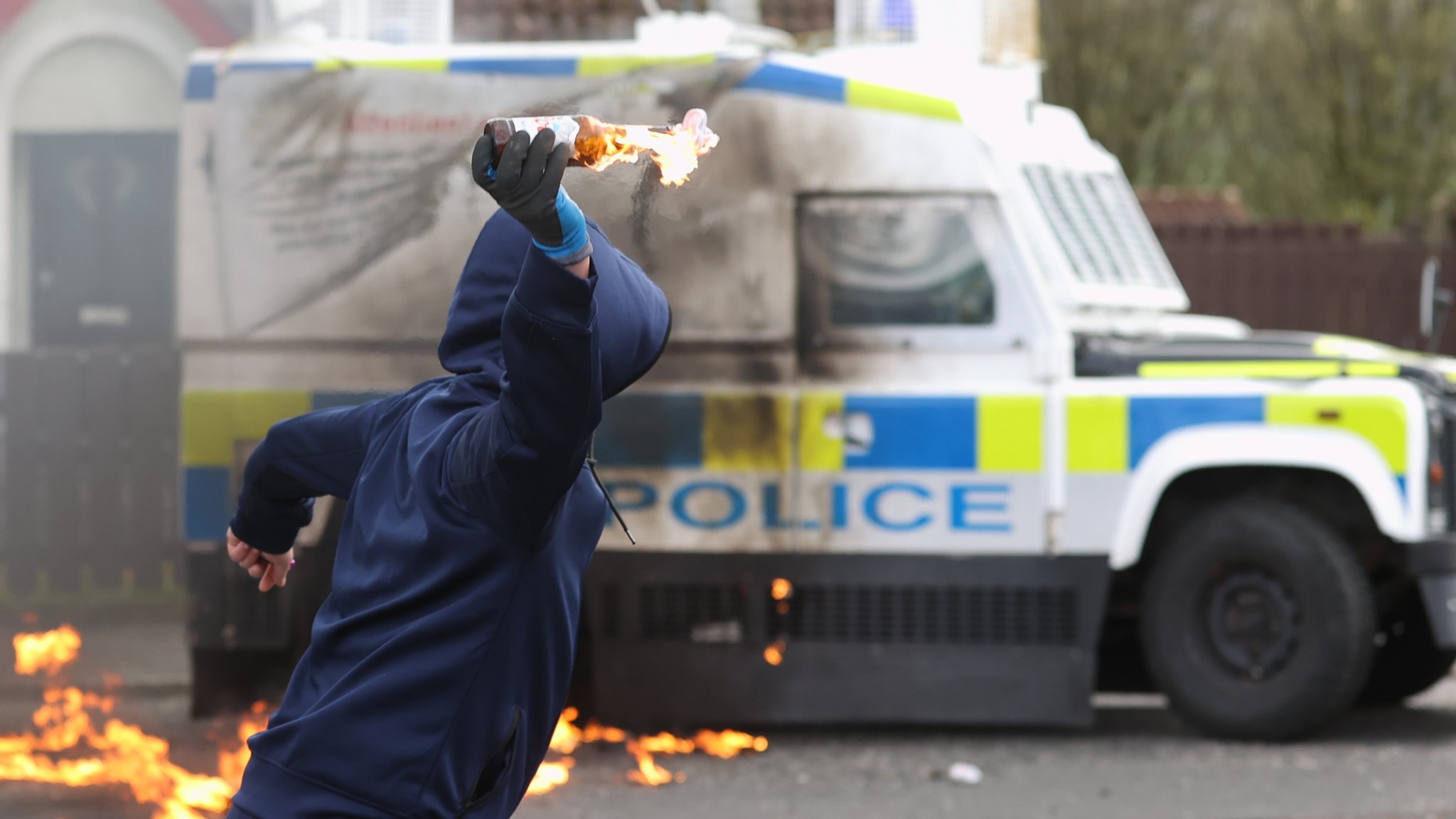 'Reckless' petrol bomb attack on Londonderry police