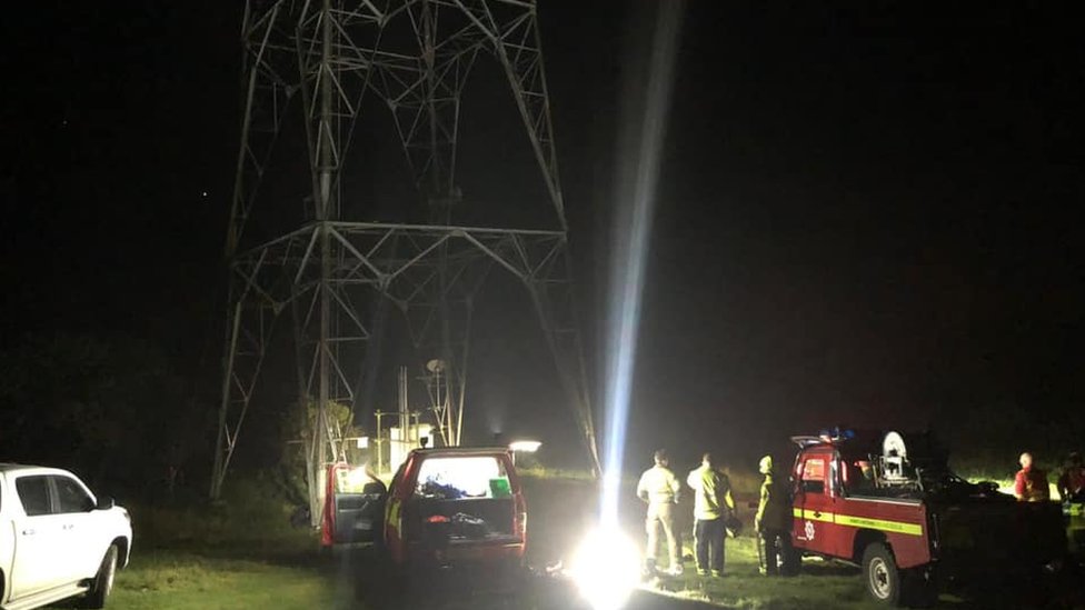 Fire crews rescue base jumper