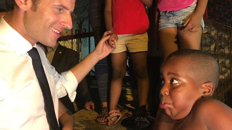 Macron asks seven-year-old about his career plans