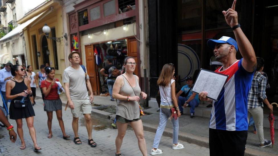 Turistas en La Habana