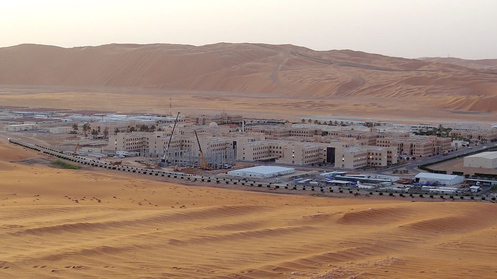 Planta de producción de petróleo de Shaybah en Arabia Saudita.
