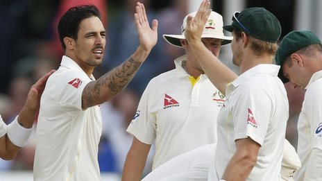 Johnson among wickets for Australia