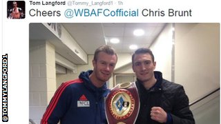 Tommy Langford with Chris Brunt