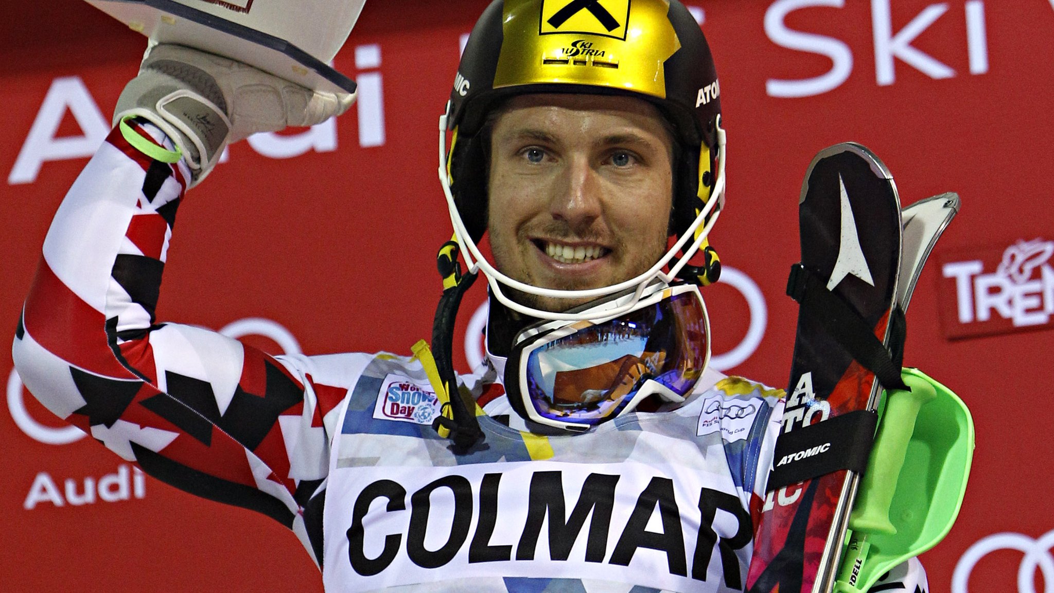 Skier Marcel Hirscher almost hit by camera drone in World Cup