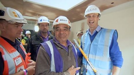 The DIY SOS team and Prince William