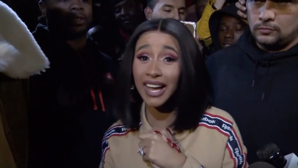Cardi B hands out free winter coats in Brooklyn