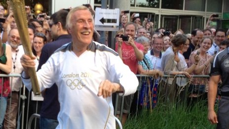 Olympic torch goes through Media Centre, July 26 2012
