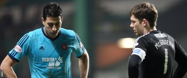 Hamilton's Lucas Tagliapietra (left) and Michael McGovern
