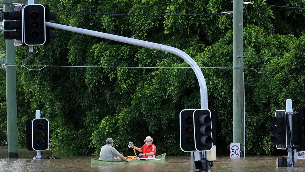 Distintos sectores de los glaciares afectan a distintas ciudades. Inundación en Australia