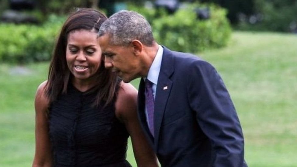 باراك أوباما وزوجته ميشيل