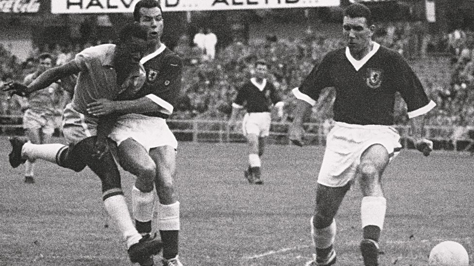 Brazil y Gales en la Copa Mundial de 1958.