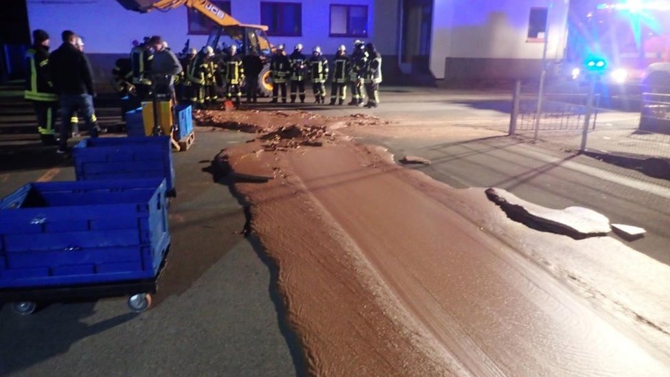 Massive chocolate factory spill leaves a sweet mess in Germany - CBBC