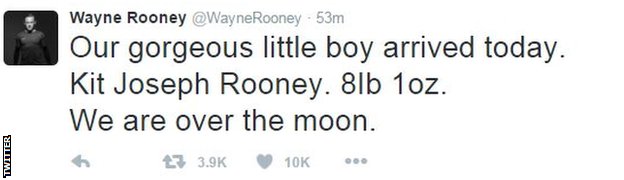 Wayne Rooney on Twitter