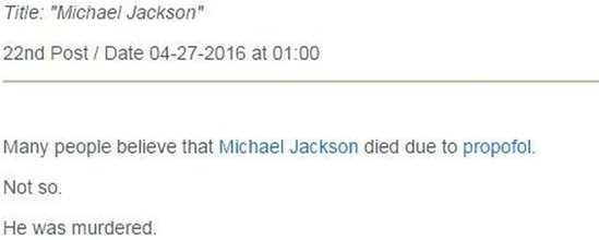 Michael Jackson post