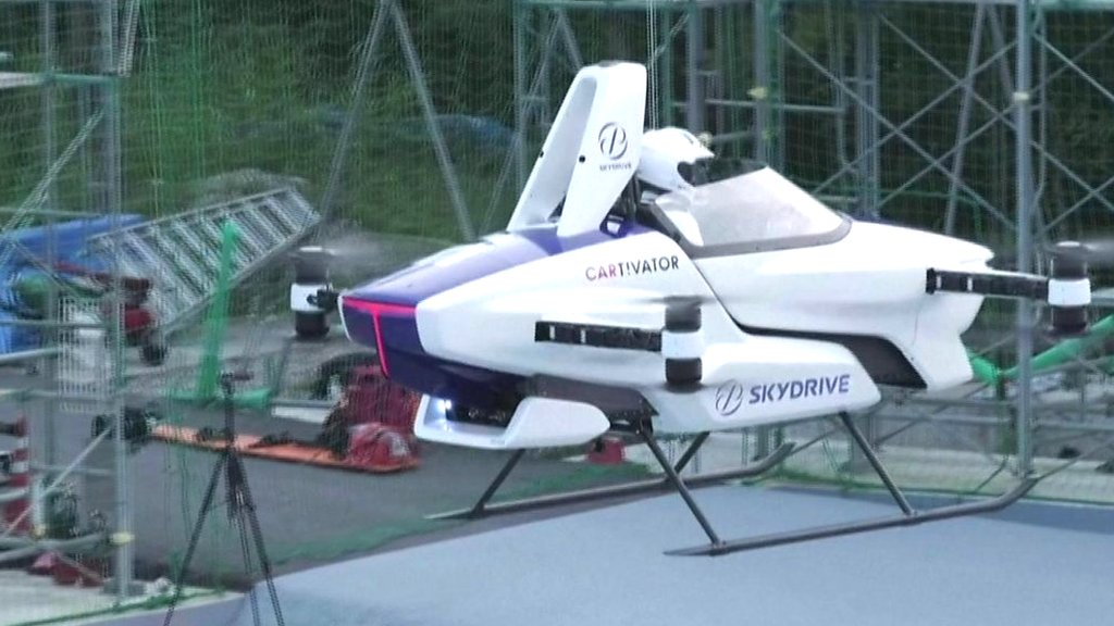 Flying cars Japanese company Skydrive tests its latest dronecar mash