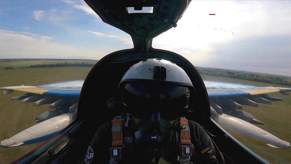 Watch: Duelling with Russian jets over Ukraine