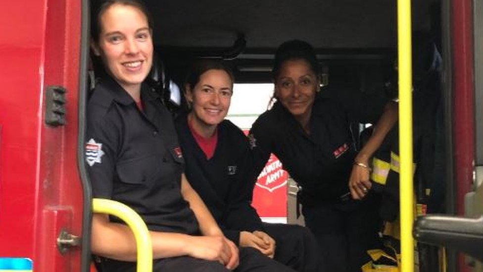 Firewomen prove they exist to four-year-old Esme