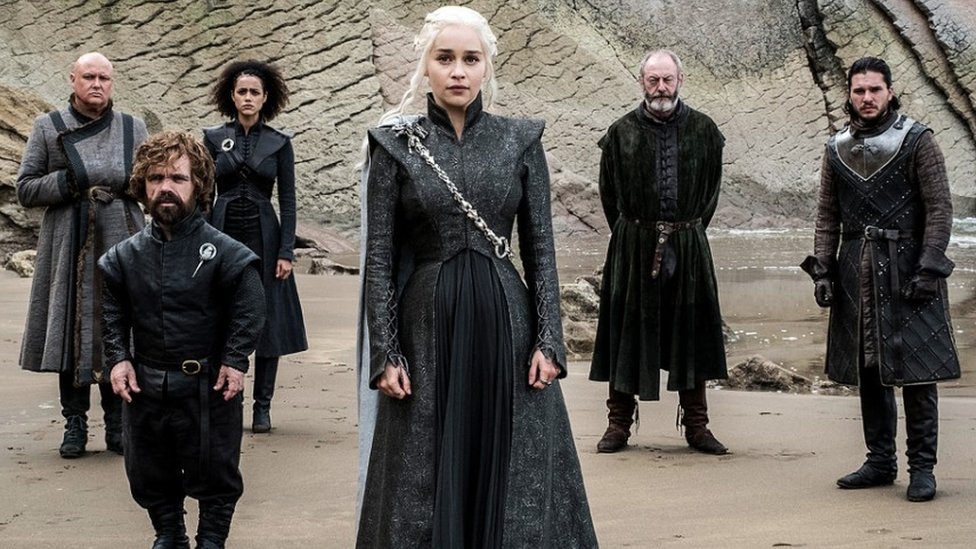Lord Varys, Tyrion Lannister, Missandei, Daenerys Targaryen, Davos Seaworth y Jon Snow (Foto: HBO)