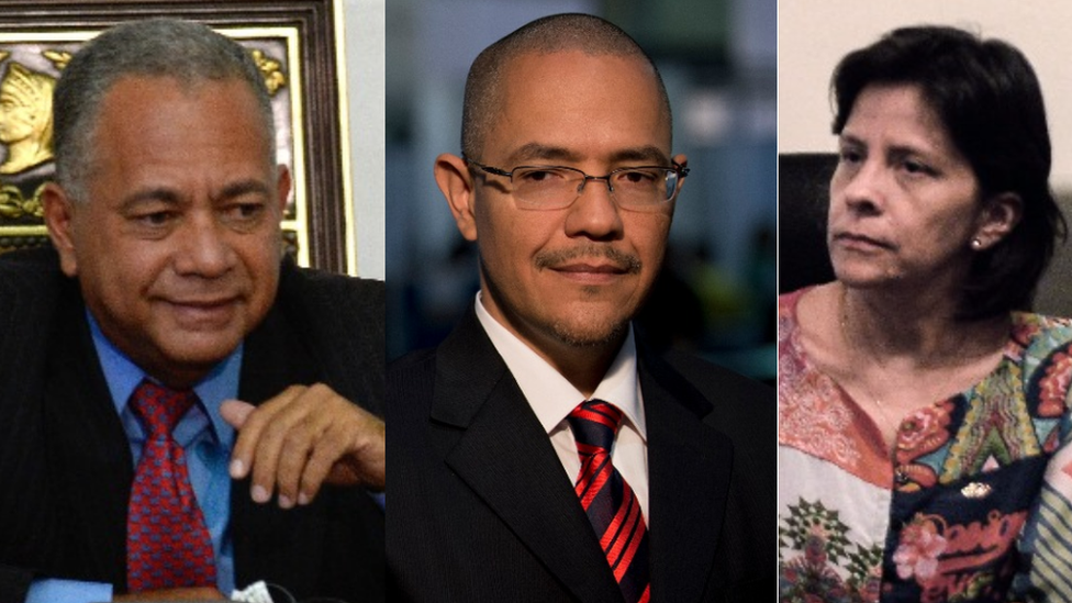 Elvis Amoroso, Ernesto Villegas y Sandra Oblitas Ruzza.