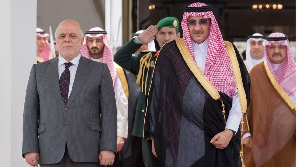 رئيس الوزراء العراقي حيدر العبادي في السعودية