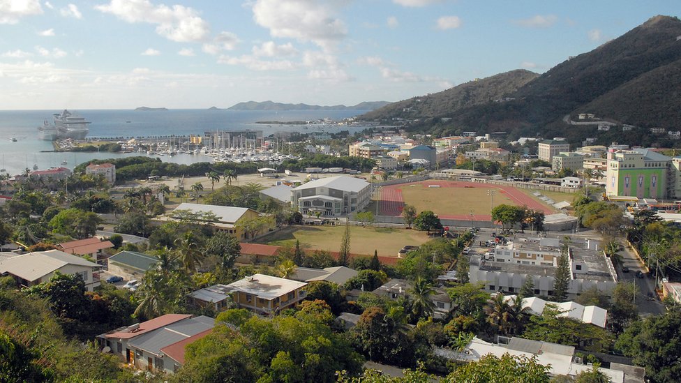 A general view of Road Town, Tortola in the British Virgin Islands
