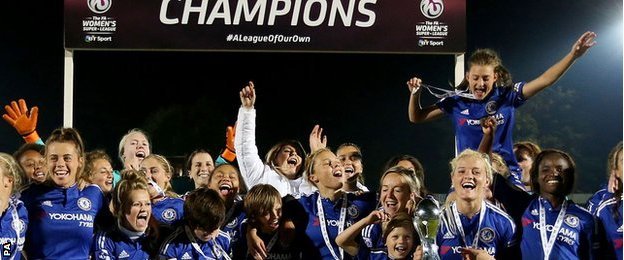 Chelsea Ladies celebrate WSL 1 title