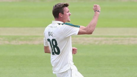 Ball boosts Notts with bat and ball