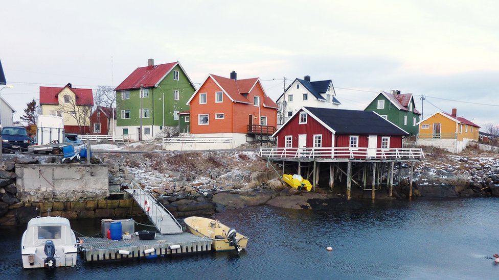 Village of Henningsvaer in the Lofoten archipelago