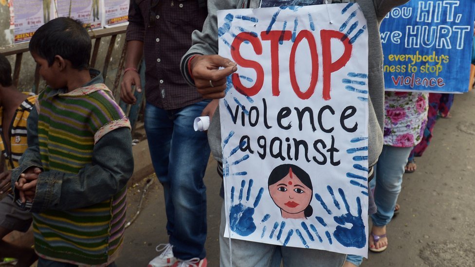 Protesta contra la violencia sexual en India