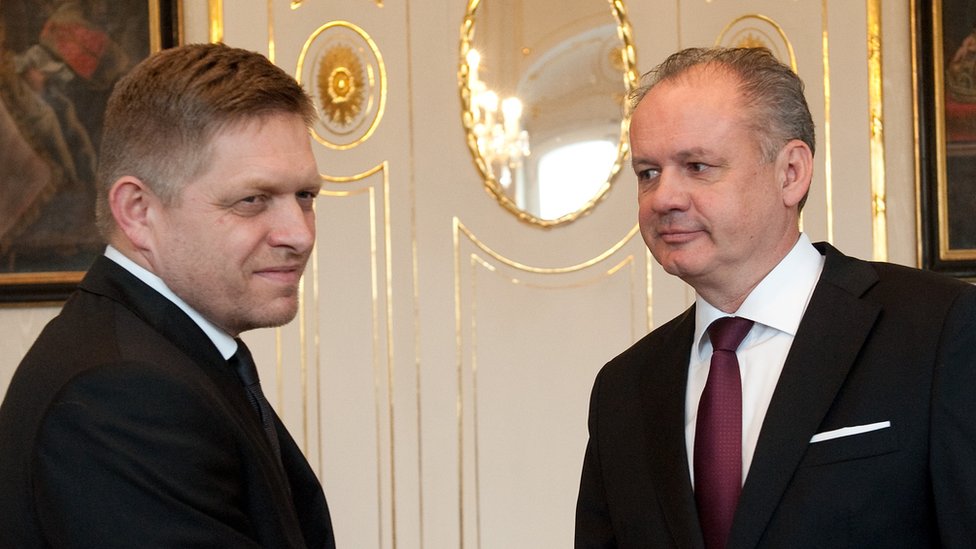 Slovak Premier Robert Fico and President Kiska