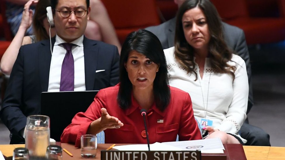 Embajadora de EE.UU. en la ONU, Nikki Haley