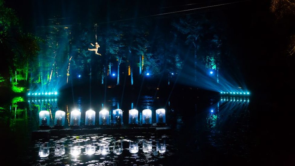 In Pictures Enchanted Forest Light Show Opens To Public BBC News