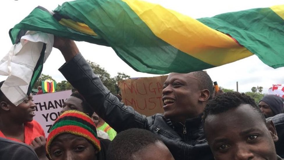 محتجون في زيمبابوي