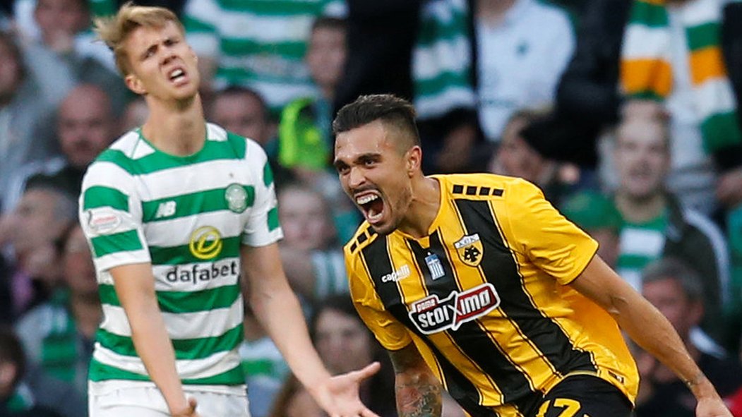 Celtic held by 10-man AEK Athens in Champions League
